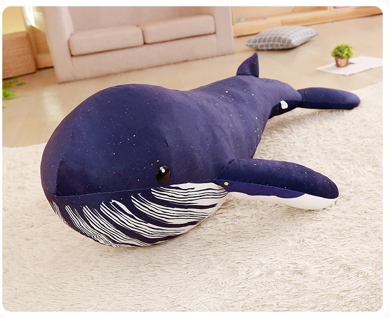 stuffed toy large 100 cm blue whale plush toy soft doll hugging pillow Christmas gift s2560