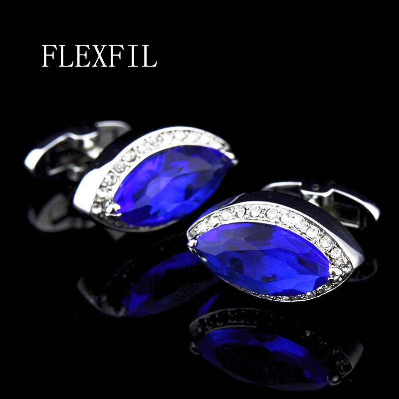 Jewelry shirt cufflinks for mens Gift Fashion Luxury Wedding purple crystal Cuff link Novelty Button High Quality Free Shipping