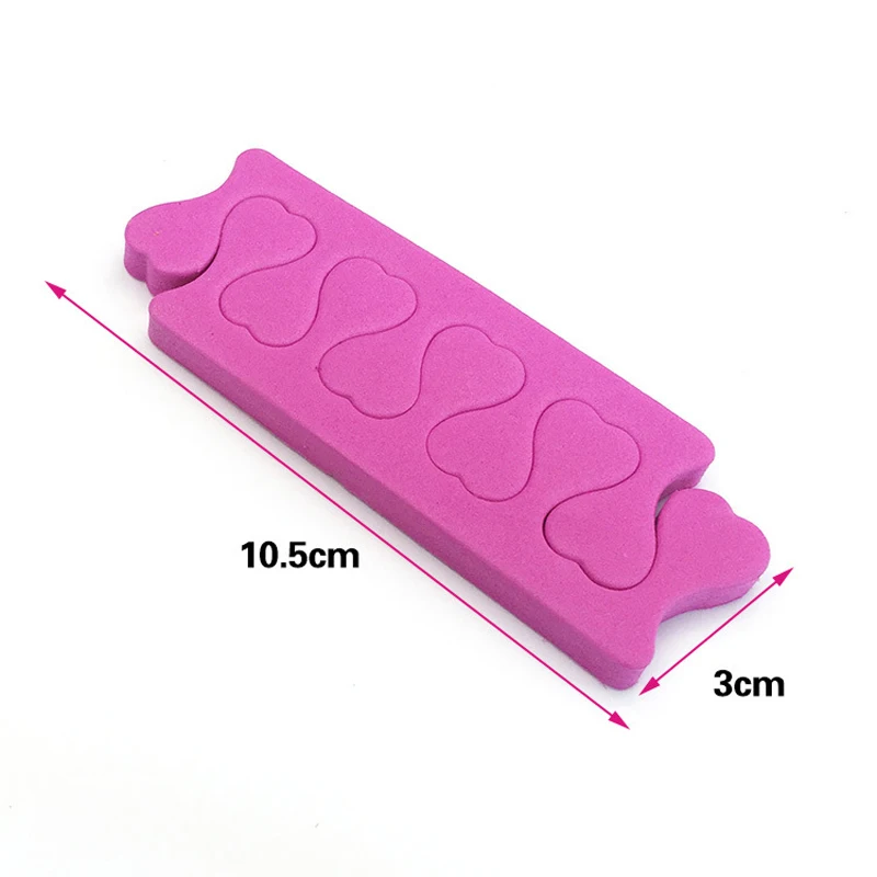 100pcs/lot Colorful Soft Toe/Finger Separator Professional Sponge Nail Dividers UV Gel Polish Manicure Pedicure Nail Care Tools