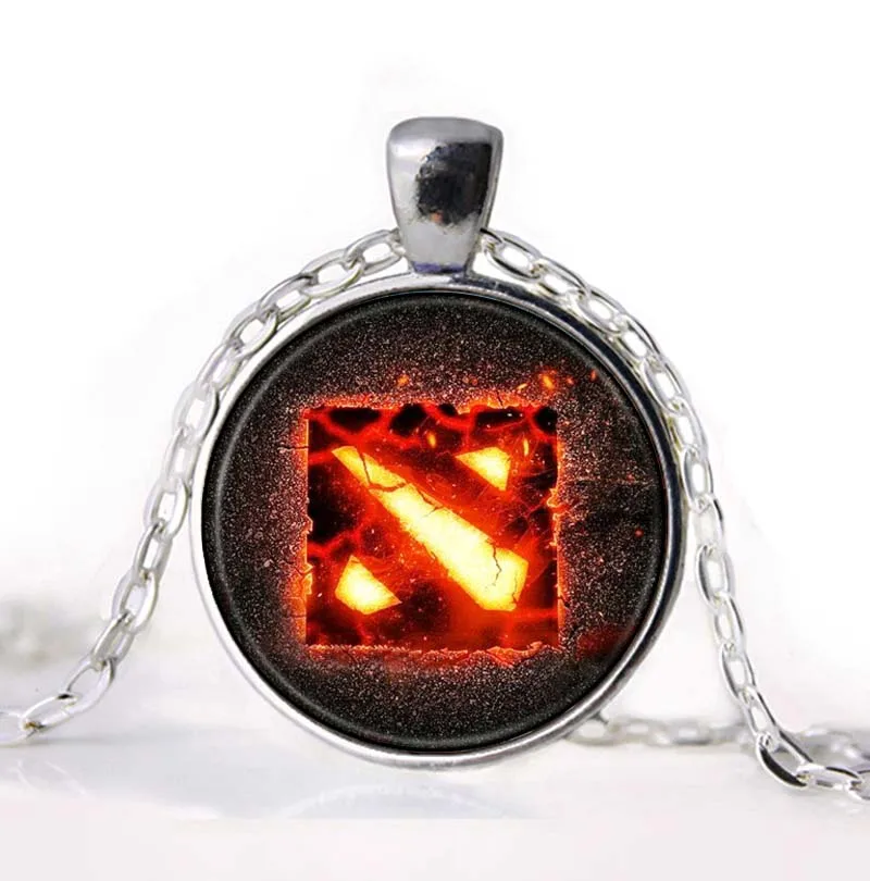 Dota 2 Necklace Pendant New ARRIVED Jewelry Girl Round Gothic Glasses Ancient Pendant Necklace Gift Sweater Chain