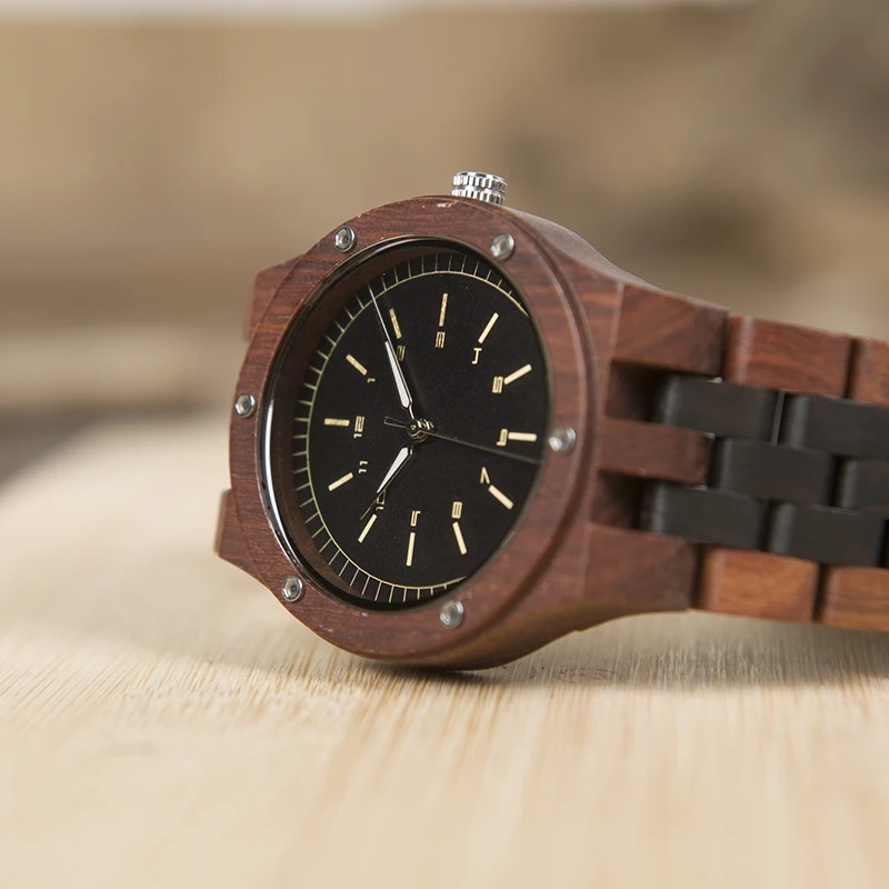 BOBO BIRD WN18 Wooden Watches Erkek Saatler Top Luxury Wood Band Quartz Watch for Men Logo Laser Customized Dropshipping