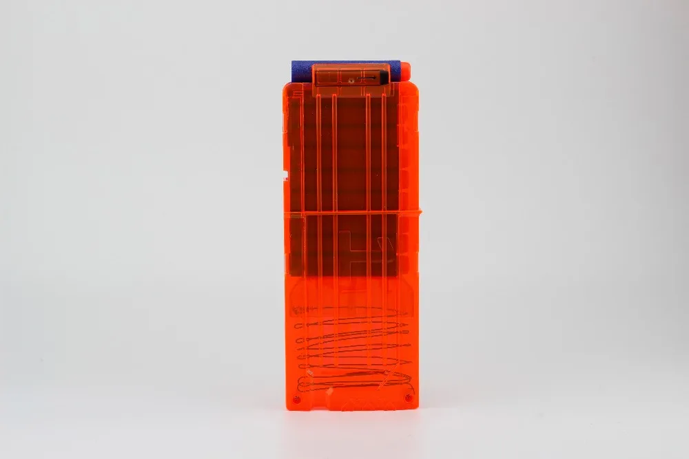 12 Reload Clip Magazines Round Darts Replacement Plastic Magazines Toy Gun Soft Bullet Clip Orange For Nerf N-Strike