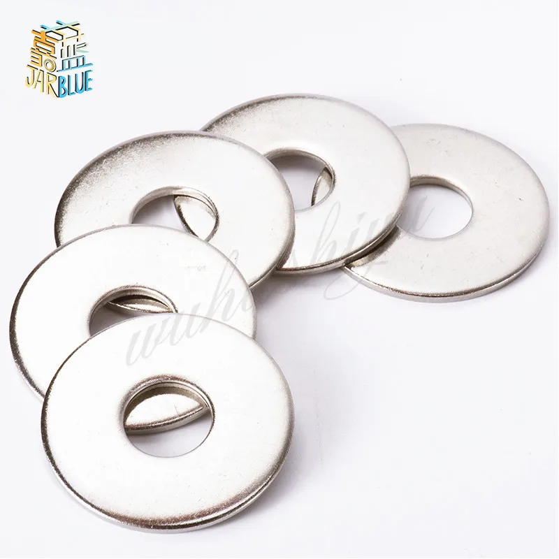 20-100Pcs M2.5 M3 M3.5 M4 M5 M6 M8 DIN9021 GB96 304/A2-70 Stainless Steel Large Size Flat Washer 138