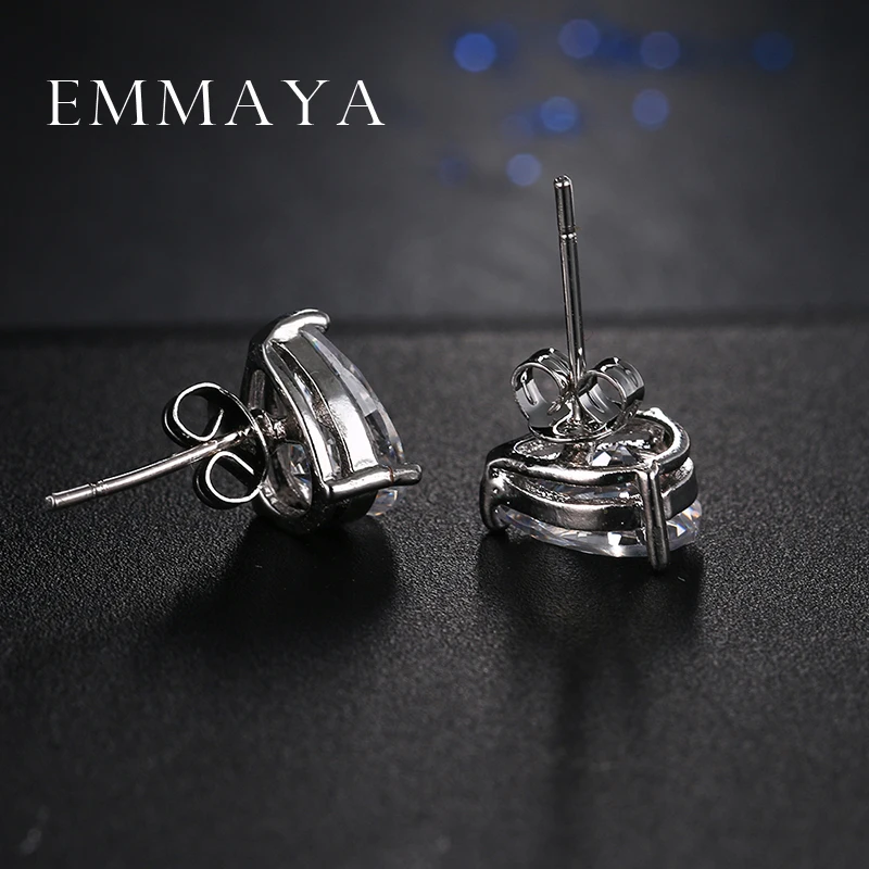 Emmaya Fshion Water Drop Design Top Quality Earrings Cubic Zircon Stud Earring for Women Boucle D\'oreille Pendientes Mujer