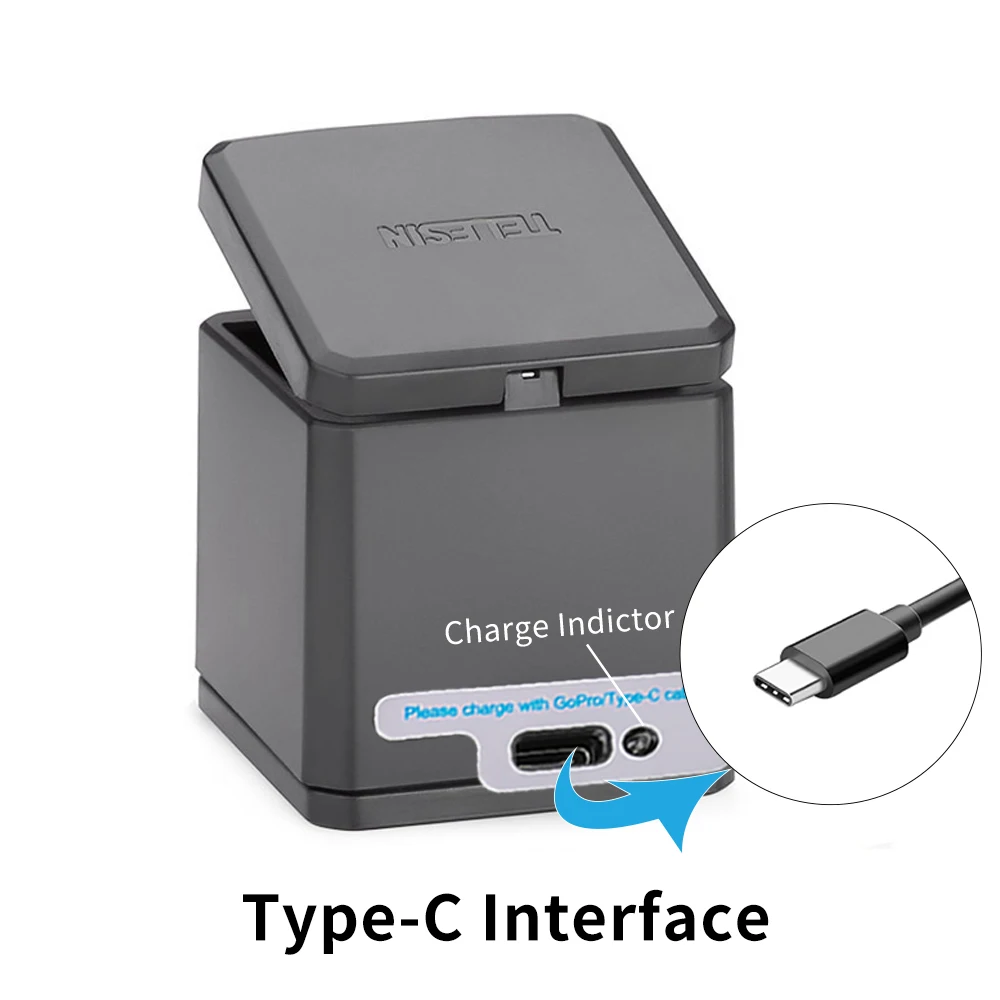 Go Pro Hero 2018 Hero 8 7 Hero 6 Hero 5 3-hole storage box charger + 3 pcs battery For GoPro 8 7 Black camera accessories