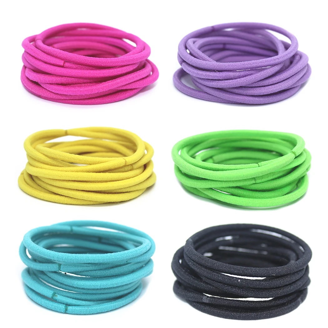 60pcs/lot 5CM Hair Accessories women Rubber bands Scrunchy Elastic Hair Bands Girls Headband decorations ties Gum for hair