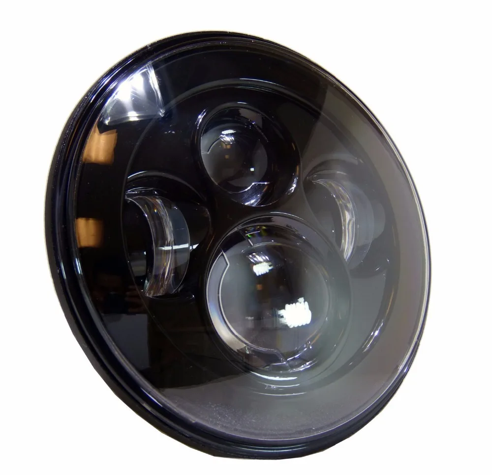 7inch LED Round Headlight 40W Hi/Lo Beam Projector For Tour Glide Softail For Jeep Wrangler