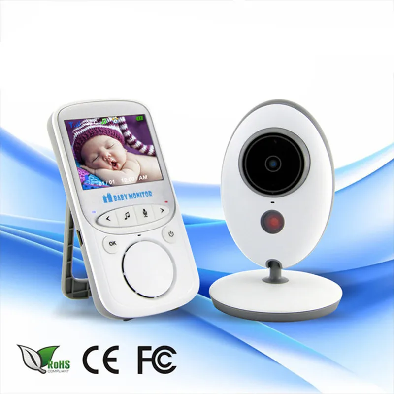 Bezprzewodowy LCD Audio wideo niania elektroniczna Baby Monitor VB605 niania muzyki domofon Walkie Talkie opiekunka do dziecka IR 24h przenośne