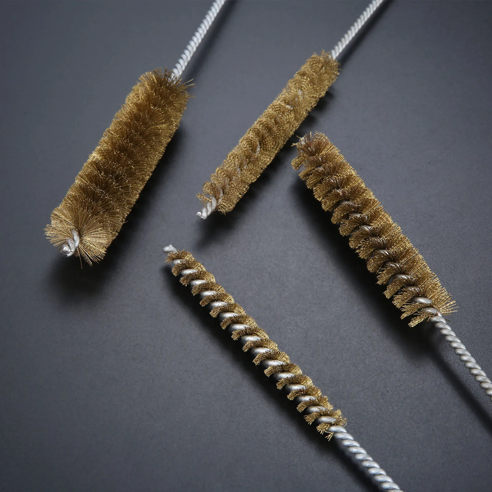 Wire Tube Brush Cleaning Tools 10mm 15mm 20mm 25mm Diameter Spiral Twisted Brass Wire Tube Brush 30cm