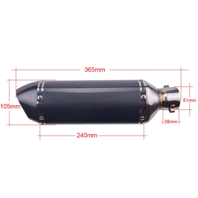 Motorcycle Racing AK Exhaust Universal 35-51MM Muffler Pipe Moto Escape for Akrapov Exhaust all Motorcycle ATV Dirt Bike Scooter