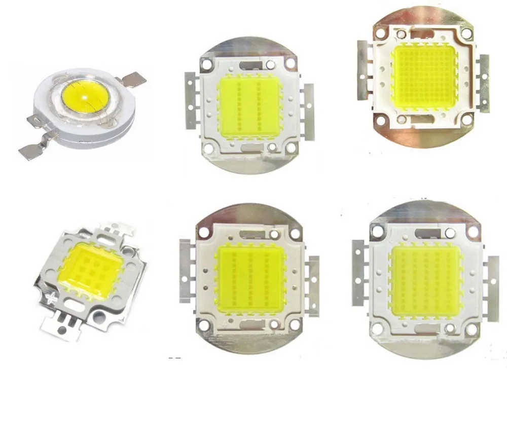 Cold White light 6000K/3500K/10000K/20000K/30000K 1W 3W 5W 10W 20W 30W 50W 100W High Power LED Lamp Epistar chip COB integrated