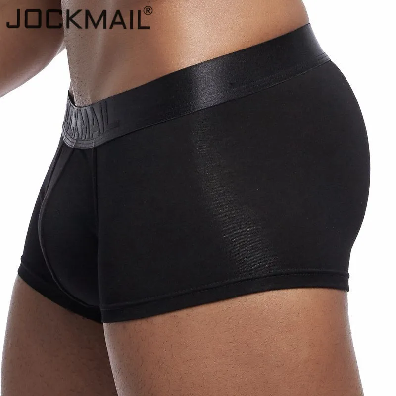 

JOCKMAIL New sexy men underwear boxer solid boxershorts men Modal Soft Underpants Shorts men trunks cuecas Gay male panties