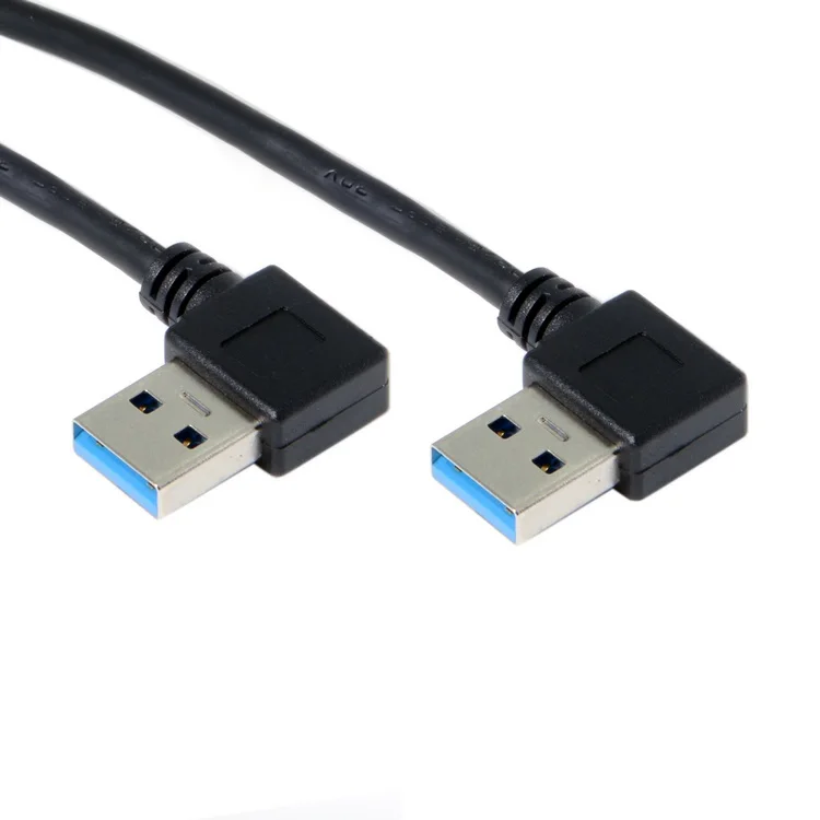 USB 3.0 Type-A 90 Degree Right Angled To Right Angled Data Cable For Hard Disk Computer 15cm