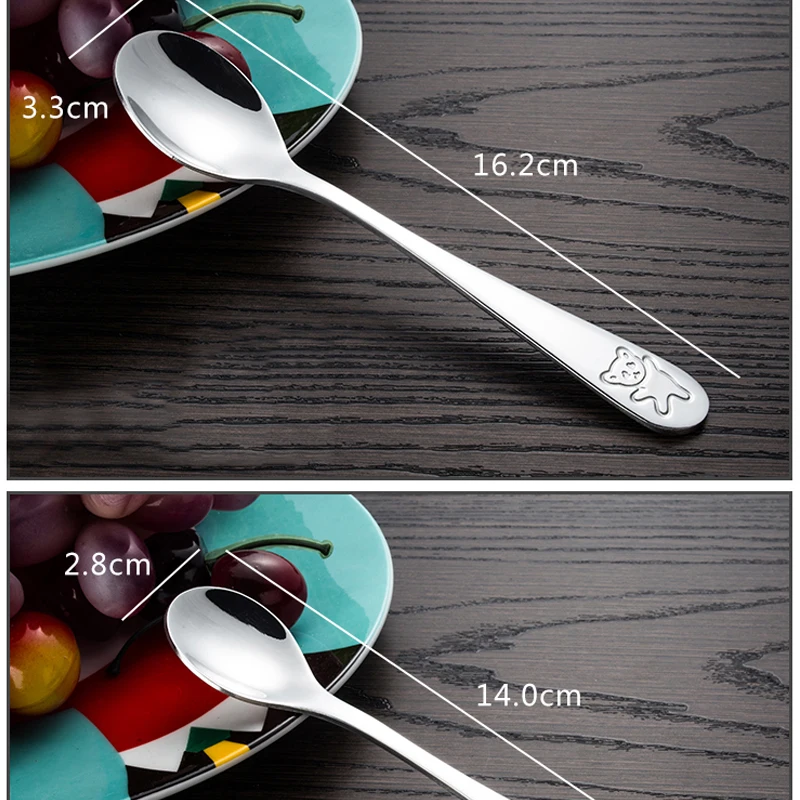 어린이 식기 칼 세트 4 개 스테인레스 스틸 아이 팬더 품질 아이 저녁 식사 칼 포크 세트 음식 식사 식기 세트