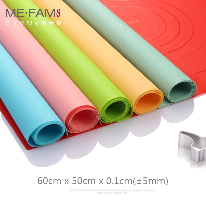 ME.FAM New Large Size 60x50cm Ripples Silicone Baking Mat Non Slip Heat Resistance Kneading Dough Placemat Non Stick Pastry Pads