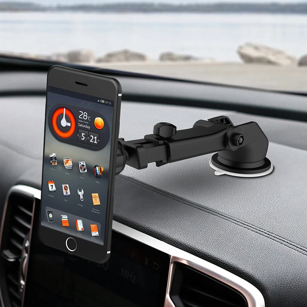 Xnyocn Telescopic Car Phone Holder For iPhone 7 Car Windshield Mount Magnetic Mobile Phone Holder Stand Support Cellular Phone