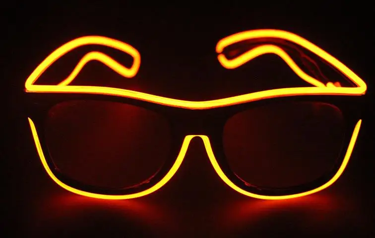 El Wire Glow Eye Glasses Led DJ Bright Safety Light Up Led flashing glasses Cool Halloween Christmas Birthday Party Eyewear gift