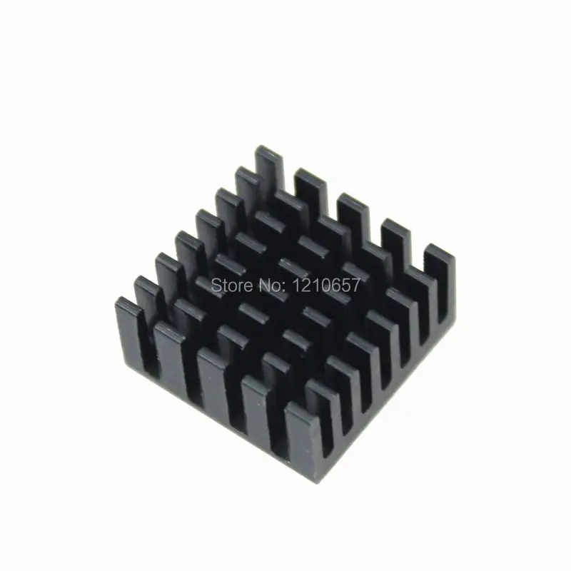 Imagem -02 - Alumínio Dissipador de Calor ic Led Dissipadores de Calor Refrigerador por Atacado 100 Peças Lote 20 mm x 20 mm x 10 mm Preto