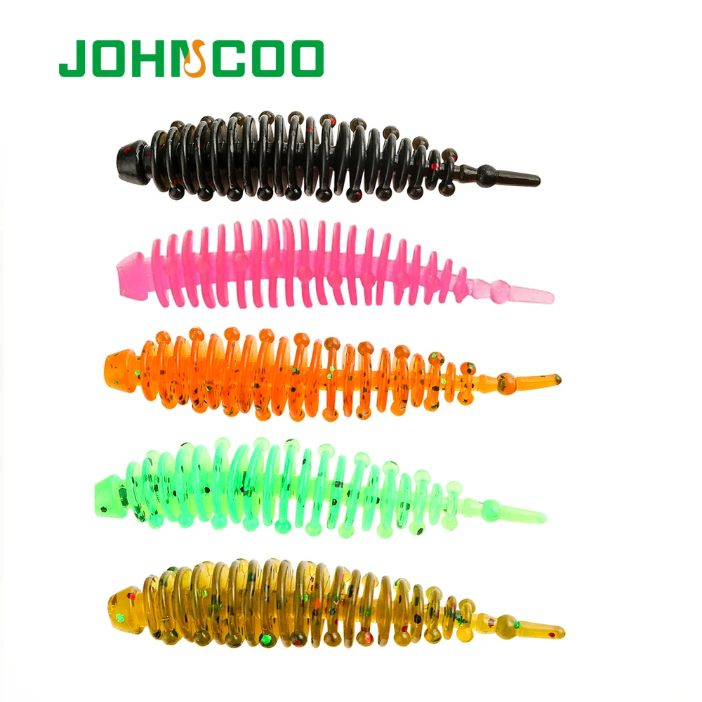 JOHNCOO UL Fishing Floating Fishing Lure TPR Soft Silicone Lure 0.85g 1.3g Soft Bait 12pcs Swimbaits UL Jigging Lure Trout Lure