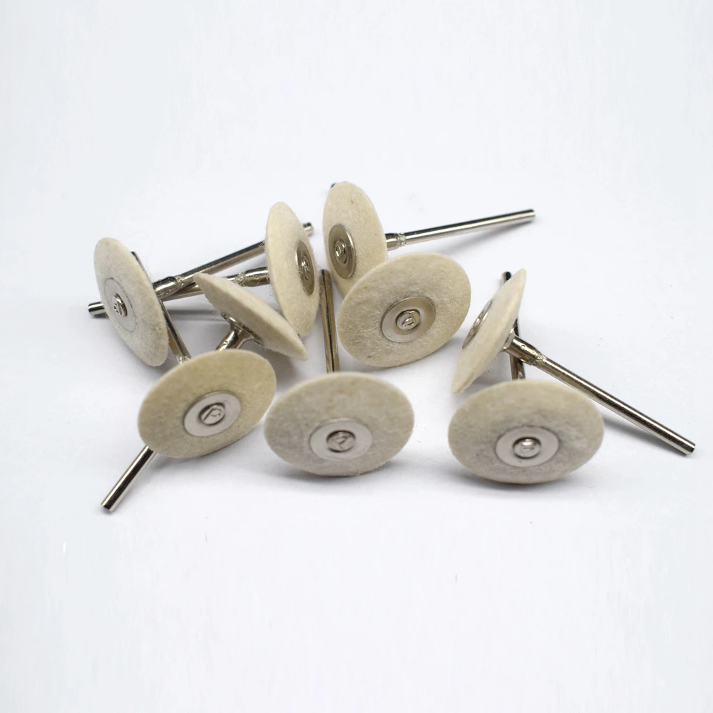 10pcs  Fine Wool Felt Polishing Buffing Wheel  For Jewelry Making  Dremel Rotary Tool Accessories