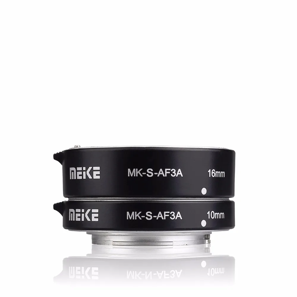 Meike MK-S-AF3A Metal Auto Focus Macro Extension Tube 10mm 16mm for Sony Mirrorless a6500 a9 a7r3 a7R4 NEX E-Mount Camera