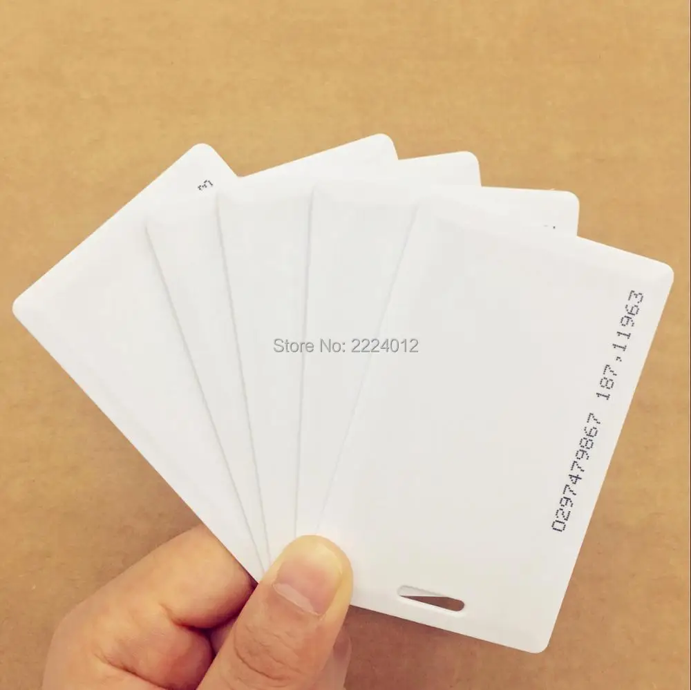 Long Range Proximity Card 125KHz RFID/EM 1.8mm Thickness Card with EM4200 chip Clamshell Card for door access control system