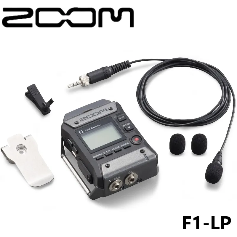 ZOOM F1-LP F1LP field recorder+lavalier mic mini recorder digital recording interview DSLR video mic live broadcast wedding