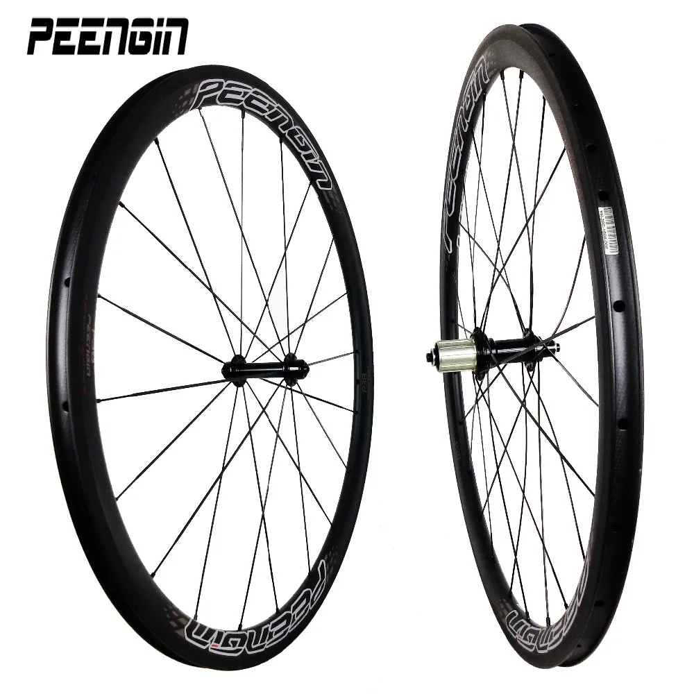 38mm UD Carbon Wheels Tubular Tire 23Mm Rim Roue Carbone 38 Cycle Wheelset Powerway R36 Novatec A291 Hub French Cyclists Riding