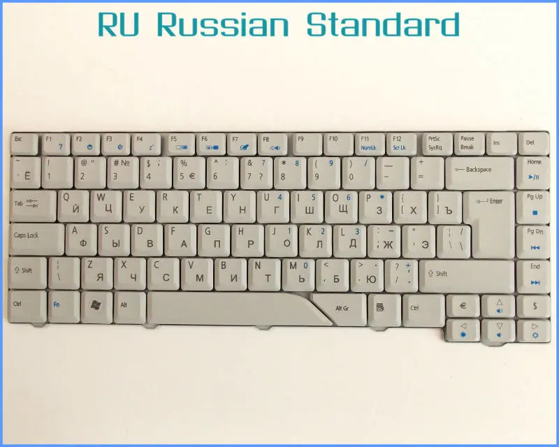 Laptop Keyboard for Acer Aspire 5730 5730Z 5715 5715Z 5715ZG 5710 5710G 5710Z 5710ZG 4910 Russian RU Version Gray