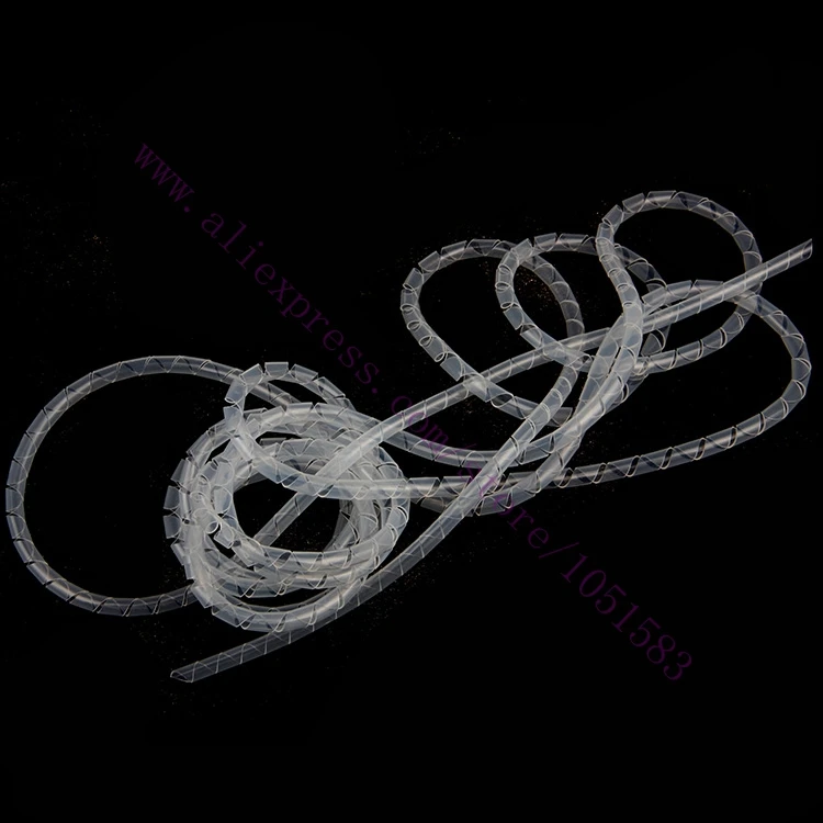 Flame retardant white spiral Wrapping ID 6/8/10mm Cable casing Cable Sleeves Winding wrapping bands for 3D printer