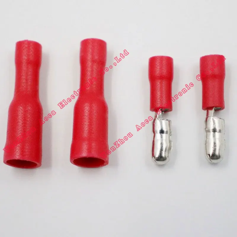 MPD1.25-156 FRD 1.25-156 1000PCS Male Female Bullet Insulated Connector Crimp Terminals Wiring Cable Plug Electrical  Terminal