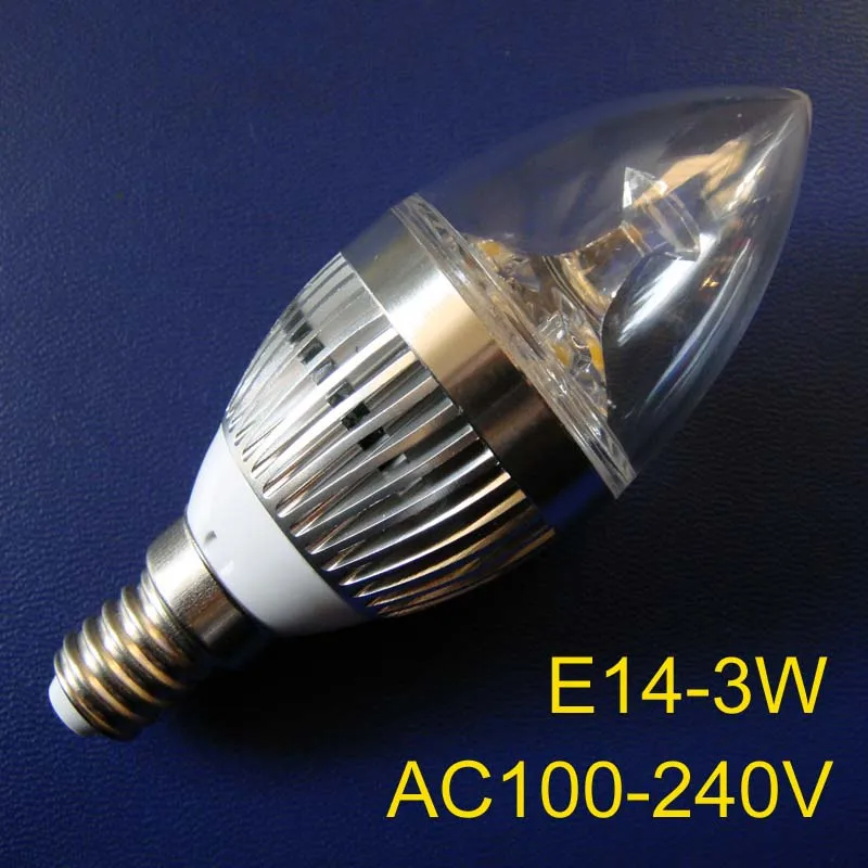 Hot selling 3W high power LED candle lights, E14 3w led bulbs, E14 led crystal lamps free shipping (5pcs/lot)