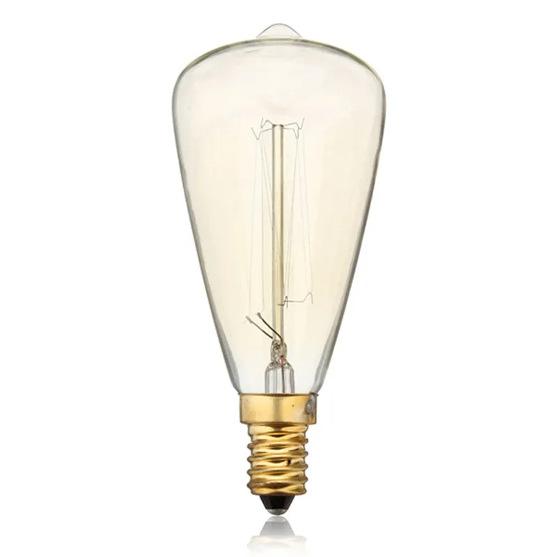 1pcs Bulb Lamp Vintage Edison Reproduction 40 Watt E14 ST48 Dimmable Incandescent Vintage Edison Light Bulb 40W Warm White 220V