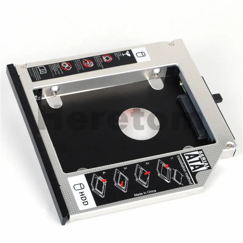 SATA to SATA 12.7mm 두 번째 하드 드라이브 SSD 어댑터 Optibay IBM Thinkpad T420 T520 W520 W510 T510 DVD CD-ROM 광학 베이