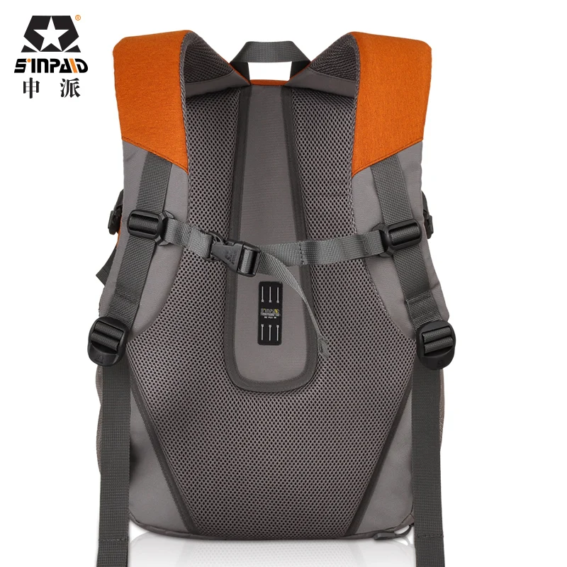 Sinpaid mochila de viagem masculina, bolsa impermeável de 15.6 \