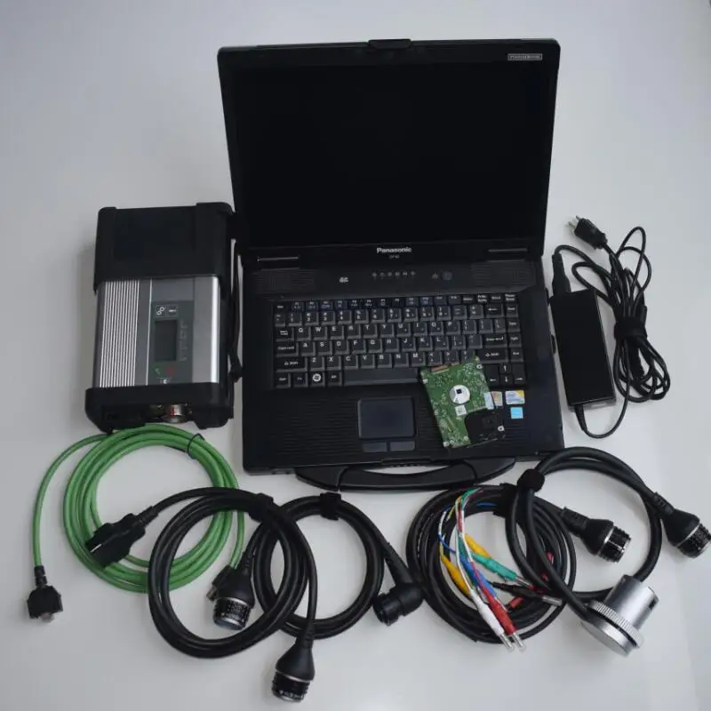 super sd c5 with 2024.06v hdd software install in cf-53 laptop 4g toughbook full set ready to work for mb star diagnostic c5