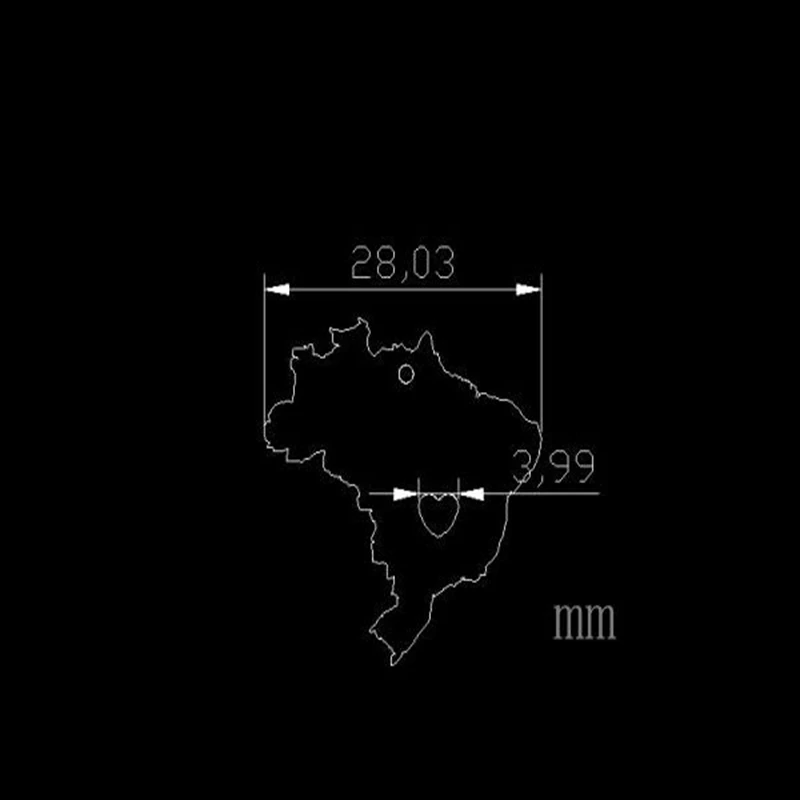 VIP البرازيل قلادة على شكل خريطة قلادة