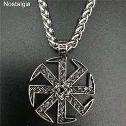 Nostalgia Slavic Kolovrat Symbol Wicca Pagan Jewelry Wheel Slavic Solar Necklace Amulets And Talismans