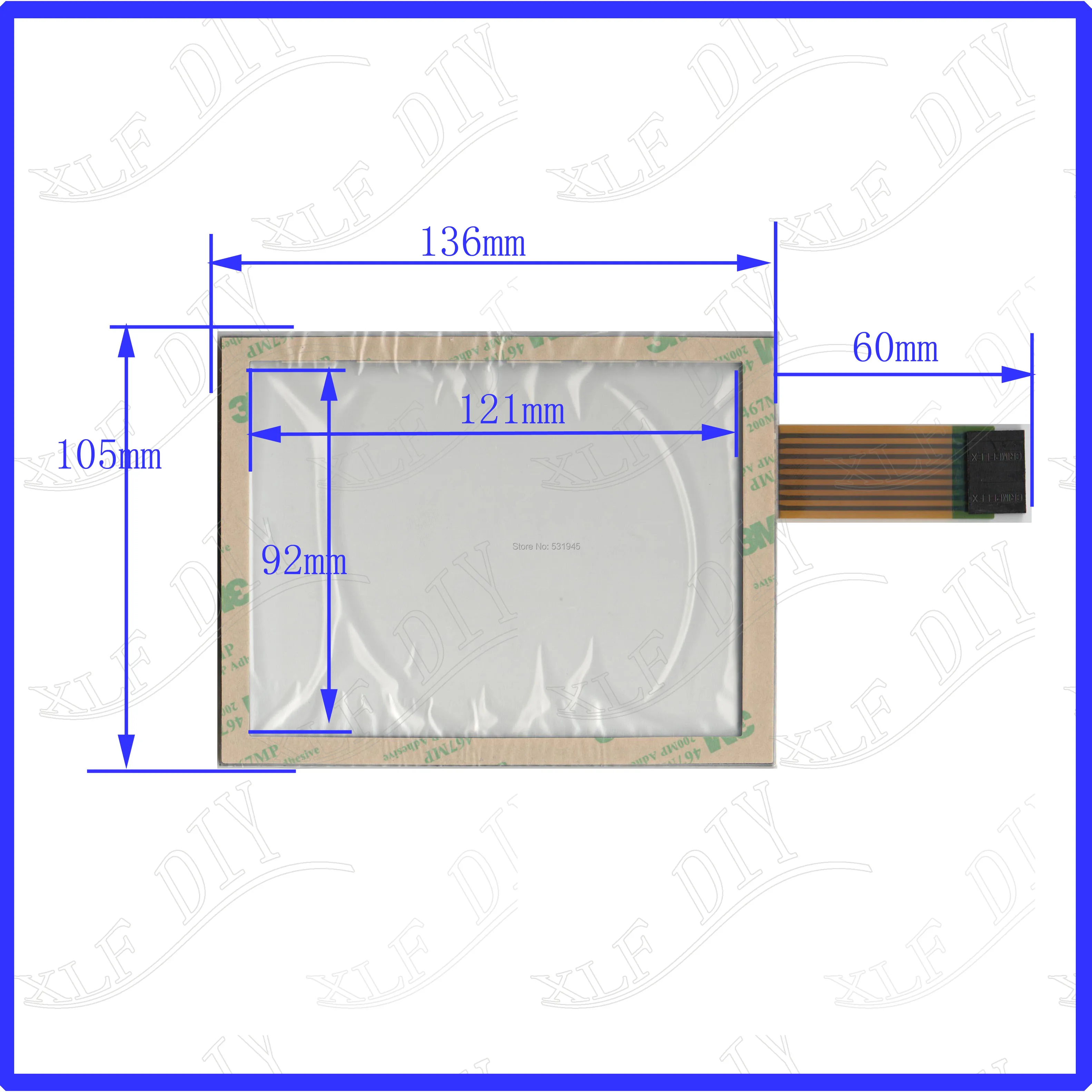 ZhiYuSun  136*105 6.5inch 8lines touch panel  136*105mm  Navigator screen  glass  this is compatible Industrial control