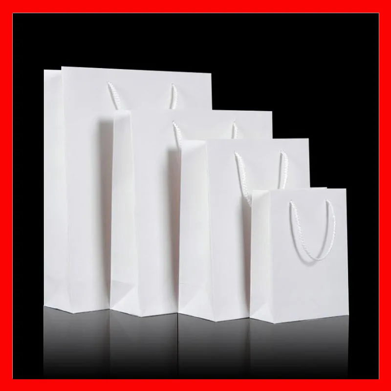 (100PCS/lot) 10 SIZE available wholesale 250gsm cardboard paper shopping bag