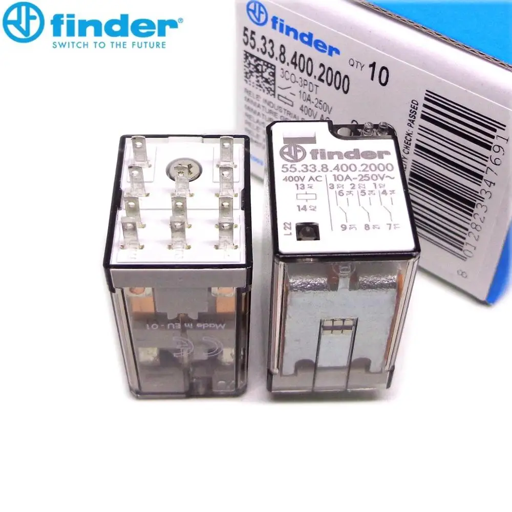 FINDER 100%-NEW 1PCS 55.33.8.400.2000 400VAC 55.33.8.230.0010 55.33.9.024.0010 94.03 10A Relay Original