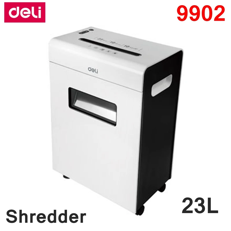 [ReadStar]Deli 9902 Electric paper shredder office 23L volume 220-230VAC/50Hz Power saving auto stop Paper shredder Drawer type