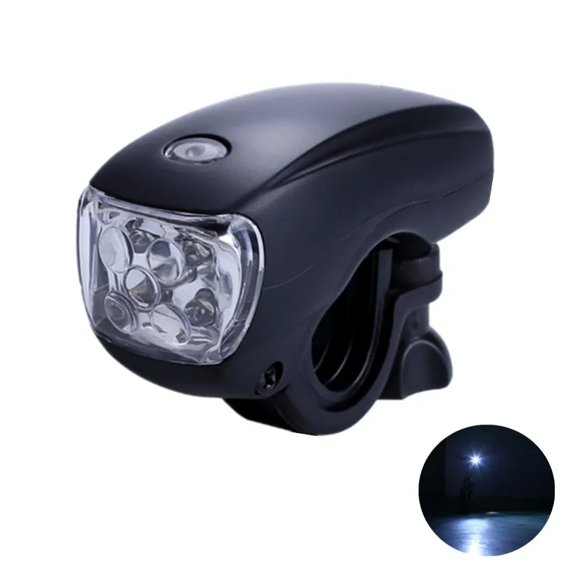 2019 Bicycle headlights cycling 5LED flashlights night riding bike equipment waterproof warning lights MTB mountain light black