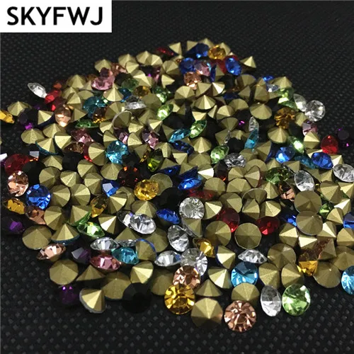 Tutti i Colori di Riposo 6mm, 8mm Indicò Cristallo Rotondi Fancy Vetro Pietre Per Gioielli di Cristallo ss28 ss38 accessorio