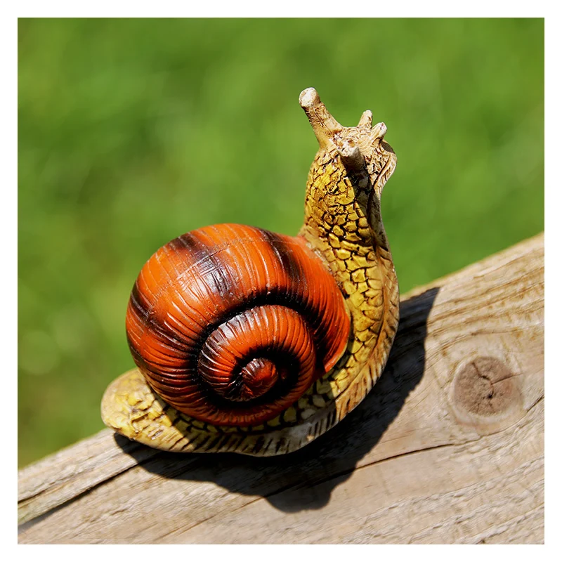 Cute Resin Snail Statue Outdoor Garden Store Bonsai Decorative Animal Sculpture For Home Office Desk Garden Decor Ornament