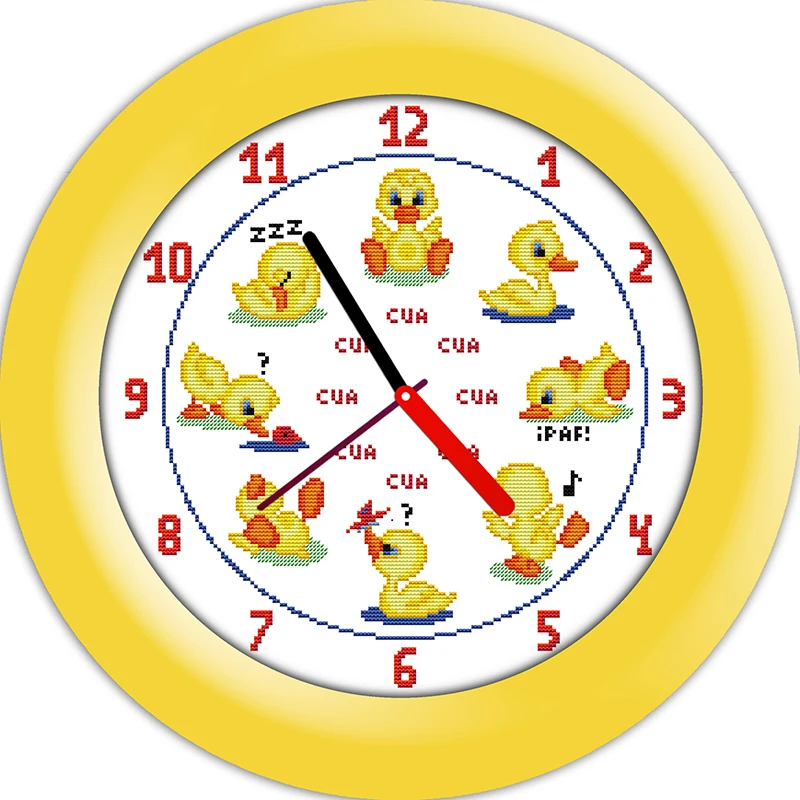 Piccole Anatre kit punto croce 14ct 11ct count stampa su tela orologio da parete cuciture ricamo FAI DA TE cucito a mano