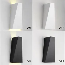 SANDIY Up and Down Wall Lamp White Room Decor LED Aluminium Sconce Light for Bedroom Bedside Livingroom Corridor Aside Lighting