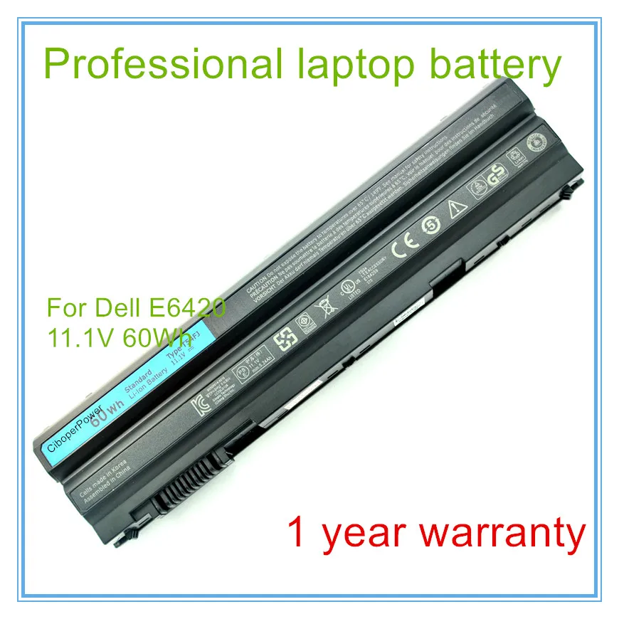 11.1V 60wh 6cell  battery E6420 for E6420 E5520 E4420 E4520 E4720 E6520