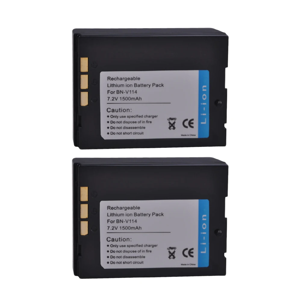 

2pcs BN-V114 BNV114 BN V114 Battery for JVC GR-DVP1 GR-DX100EK GR-DX45 GR-DVP3 GR-DX106 GR-DX48 GR-DVP3 ST GR-DX107 Battery