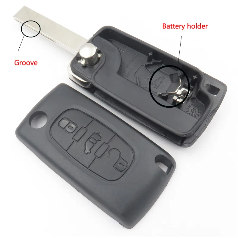 

Cocolockey For Fiat Scudo Remote Key Fob Case With 3 Buttons Middle Van Sign Plus New Groove Blade Auto Replacement Parts